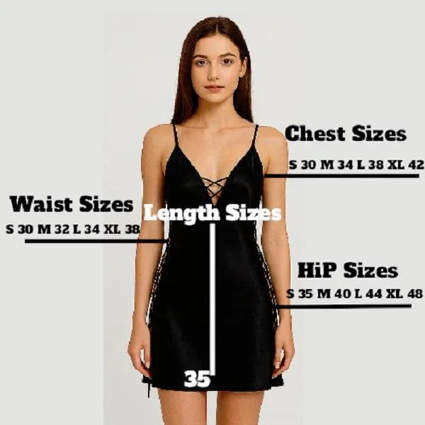 💖 1 Pc Women’s Stitched Silk & Lace Patchwork Slit Suspender Nighty 💖